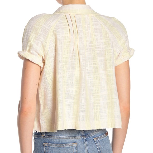 We the Free (Free People) Away at Sea Striped Frayed Hem Shirt - Picture 2 of 6